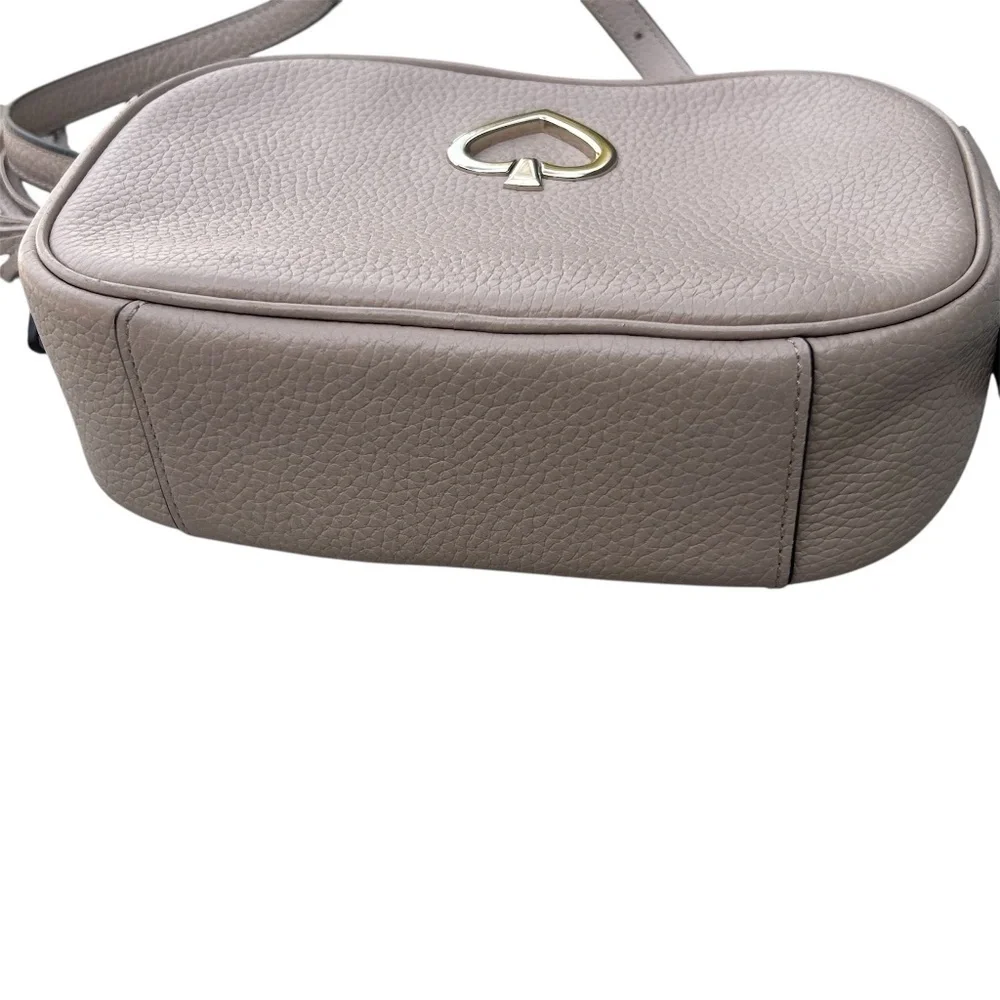 Kate Spade Kourtney Pebbled Leather Zip Around Camera Crossbody Bag